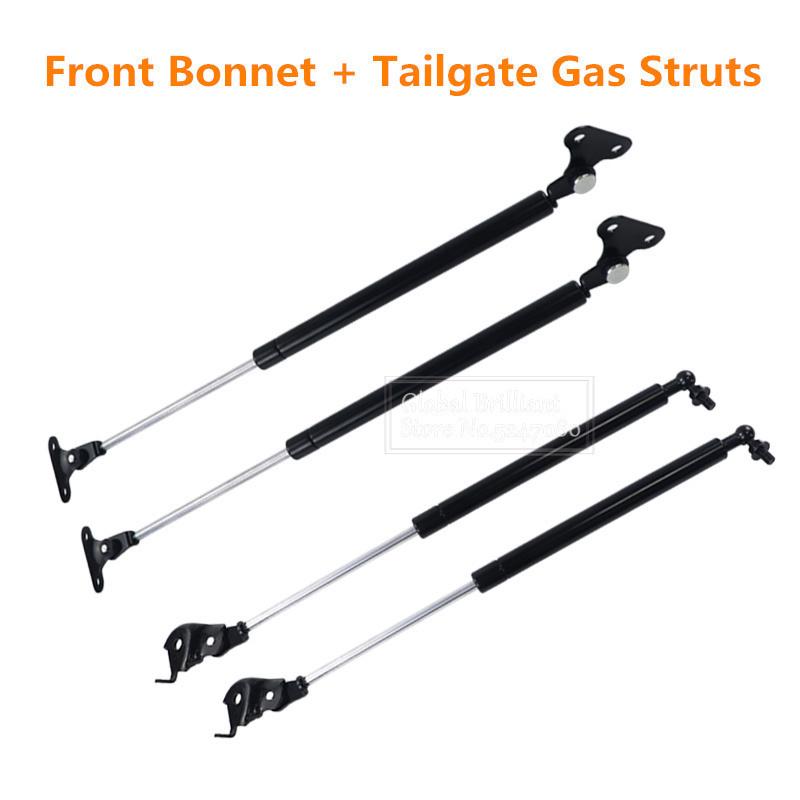 Pair Bonnet / Pair Tailgate Gas Struts Lift Support For Toyota Land Cruiser 80 Series 90-97 Front Bonnet Length 47cm Tailgate