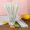 100pcs- Fluorescent Plastic Bendable Drinking Straws Disposable Beverage Straws Wedding Decor Kitchen Beverage Party Supplies