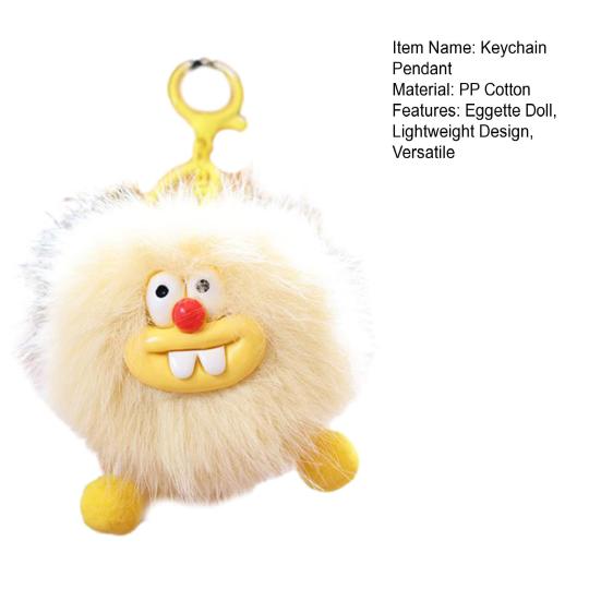 Doll Pendant Keychain Eggette Shape Plush Doll Lightweight Key Holder Easy to Carry Keychain Backpack Accessories