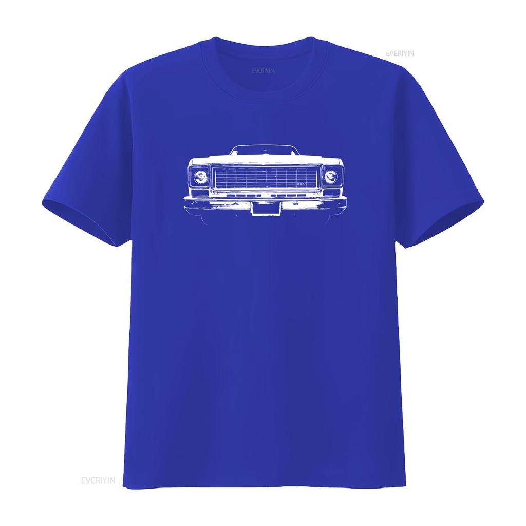 Squarebody Truck T Shirt for Men 70s C10 K10 Front End Design Perfect Husband Boyfriend Car Enthusiasts vintage Washed