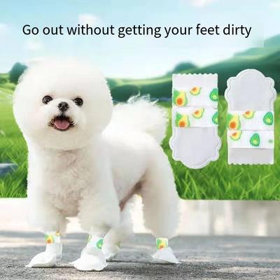 Einweg Haustier Hundeschuhe Socken Fußabdeckung wasserdicht und verschmutzte Schuhüberzieher fallen nicht leicht ab Teddybär Hund spazieren gehen Magie