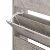 Shoe Cabinet Concrete Grey 63 x 24 x 103 cm Wood Based Material