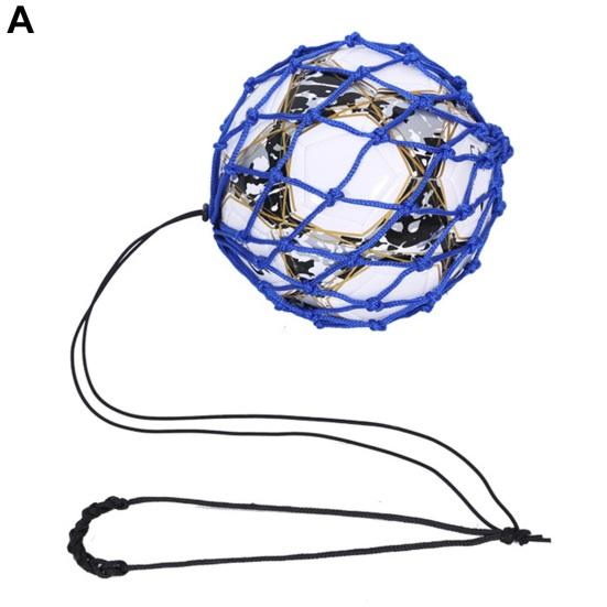 Soccer Ball Net Kicker Football Kick Trainer Nylon Mesh Bag Solo Soccer Kick Practice Training Return Trainer Net Football