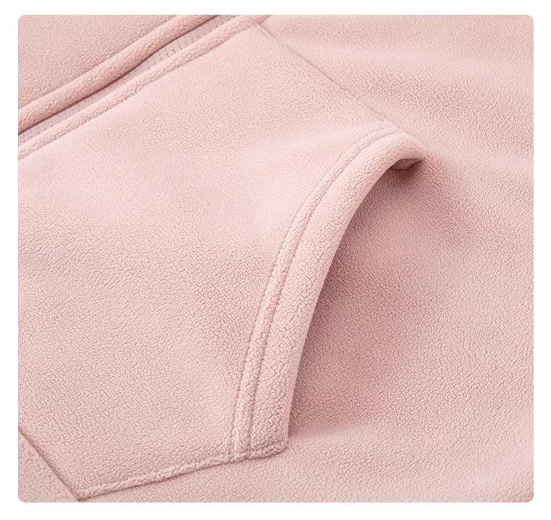 Women's Oversized Fleece-Lined Sweatshirt Jacket - New Winter Style, Lamb Fleece, Trendy Cardigan Top