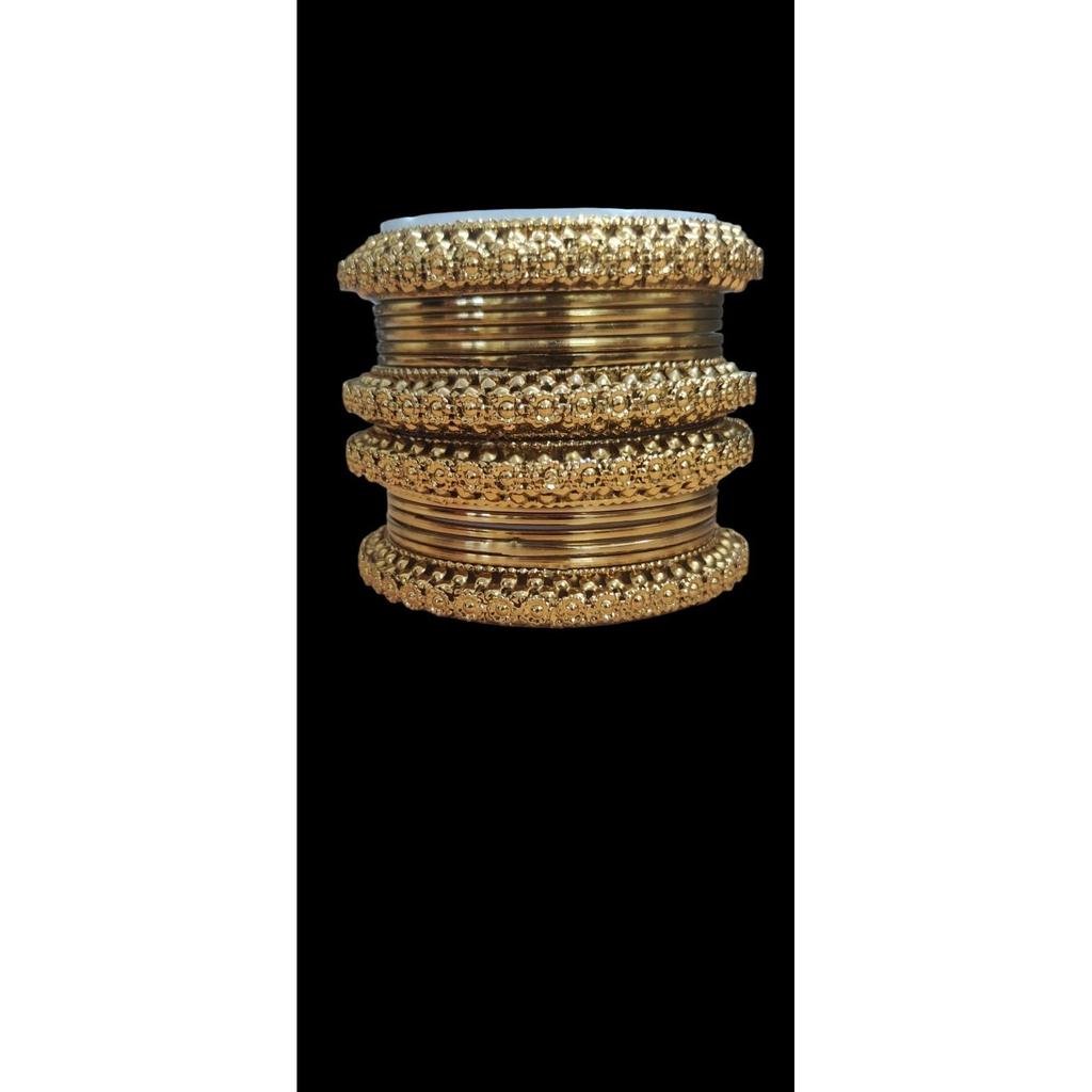 @ Traditional Gold Plated Bangles Set for Girls & Women Size 2.8 UKS34 50%off