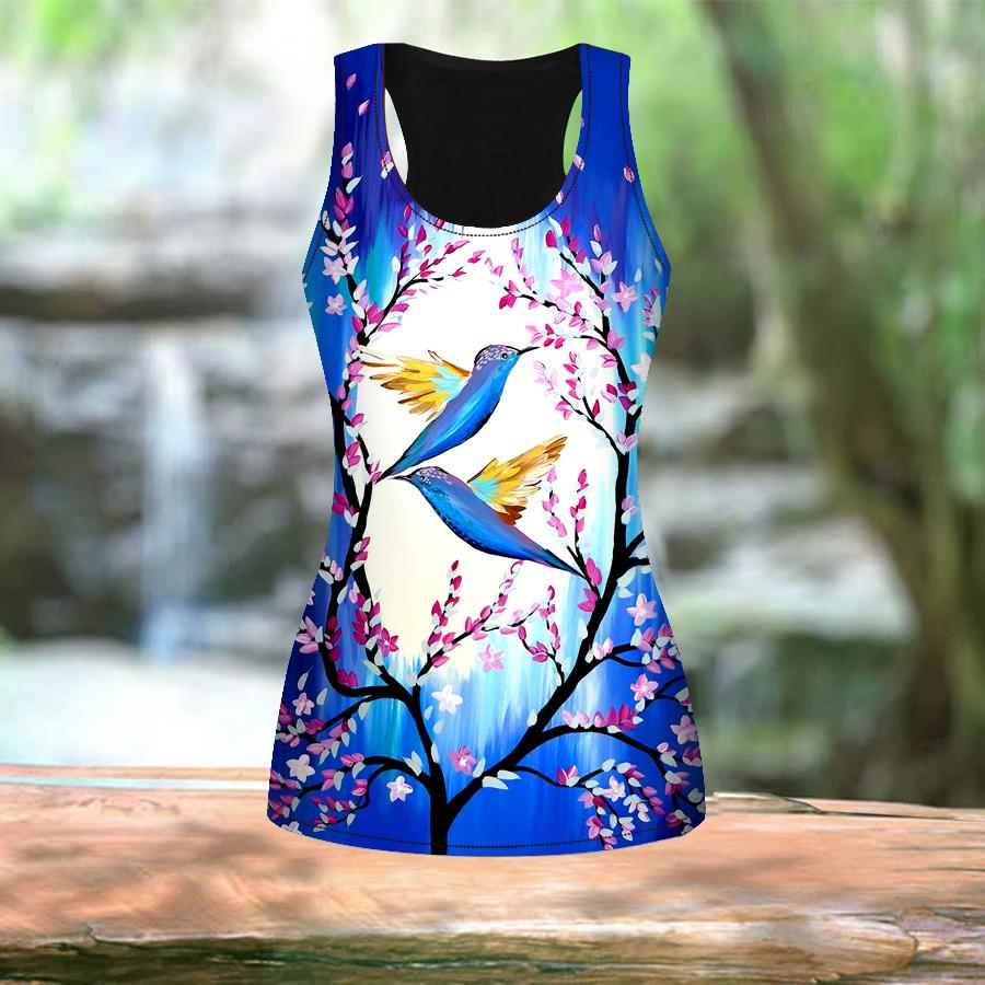 3D Red Bird Print Damen Workout Yoga Gym Bedruckte Sommersporthemden Plus Size Westen