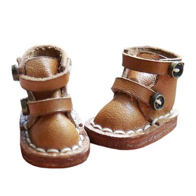 Rakulifey Obitsu 11 Shoes, Boots for OB11, Cute Obitsu Doll Shoes, 5 Colors (Brown)