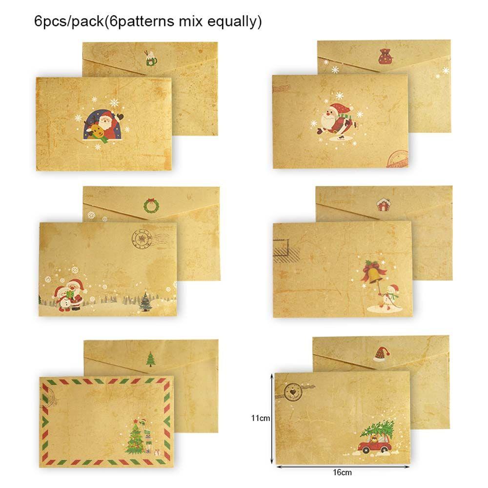 

Greeting Card Gift Snowman Santa Claus Kraft Paper Letter Paper Xmas Letter Pad Christmas Envelopes 02