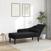 VidaXL Chaise Longue with Cushions Black Velvet, Upholstered Sofa, Sofa for Bedroom, 2-seater Sofa, Sofa, 4007593