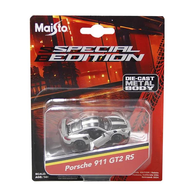 Maisto 1:64 Scale Porsche 911 GT2 RS Diecast Alloy Car Model Simulation Supercar Collection Decoration Kids Toy Gift