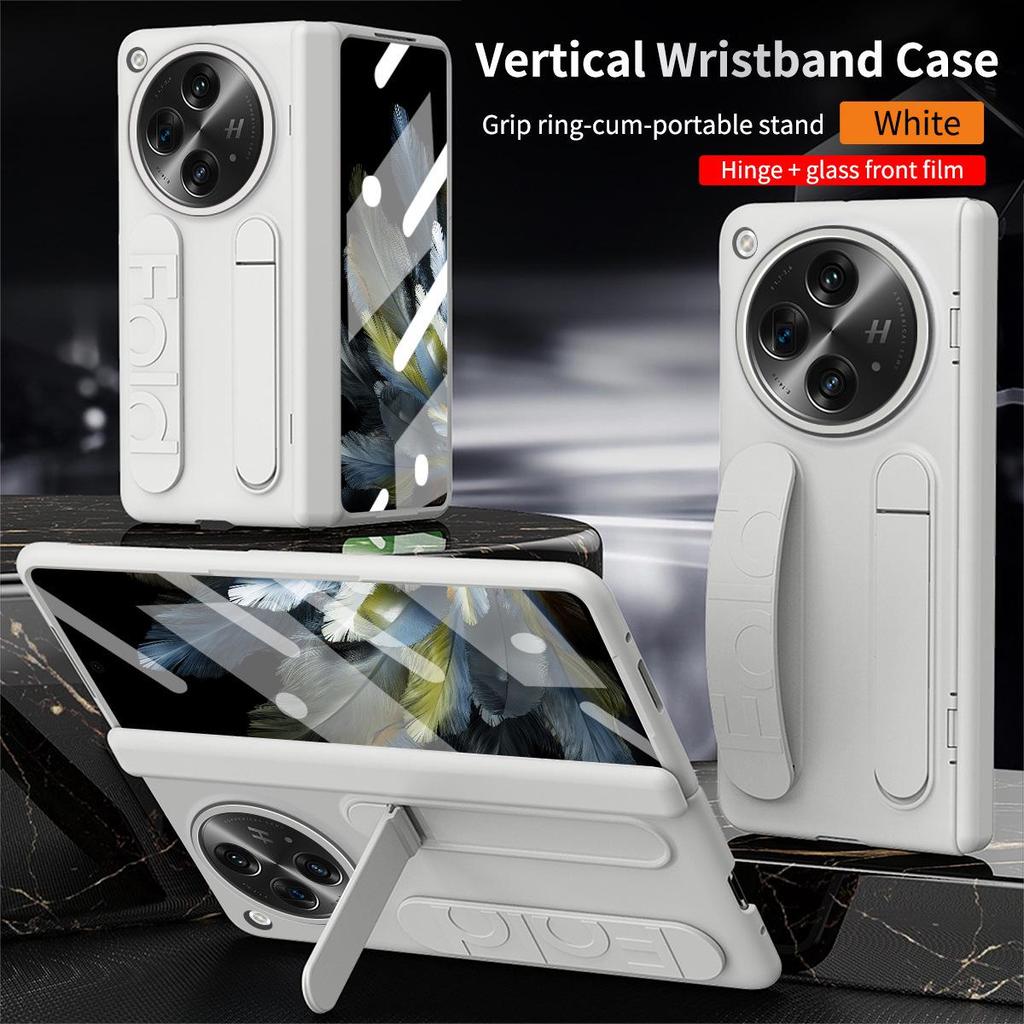 OnePlus Open Case: Full-Coverage Drop-Proof Design with Wrist Strap & Vertical Stand