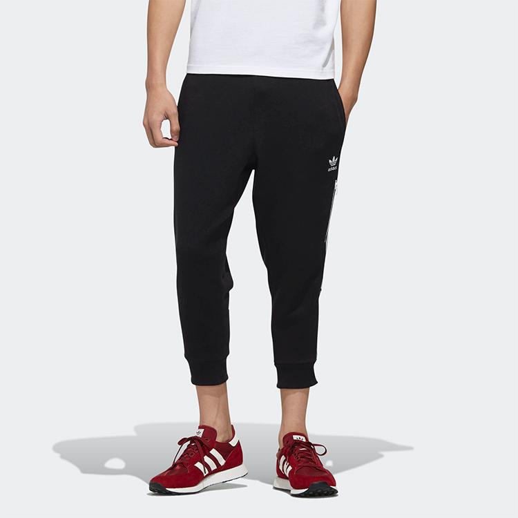 Adidas Originals Trefoil Joggers with Elastic Mid Waist Men Bottoms Black DX4228