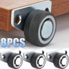 Mini Directional Track Pulley Silent Rubber Furniture Casters  For Trolley Drawer Kitchen Cabinets