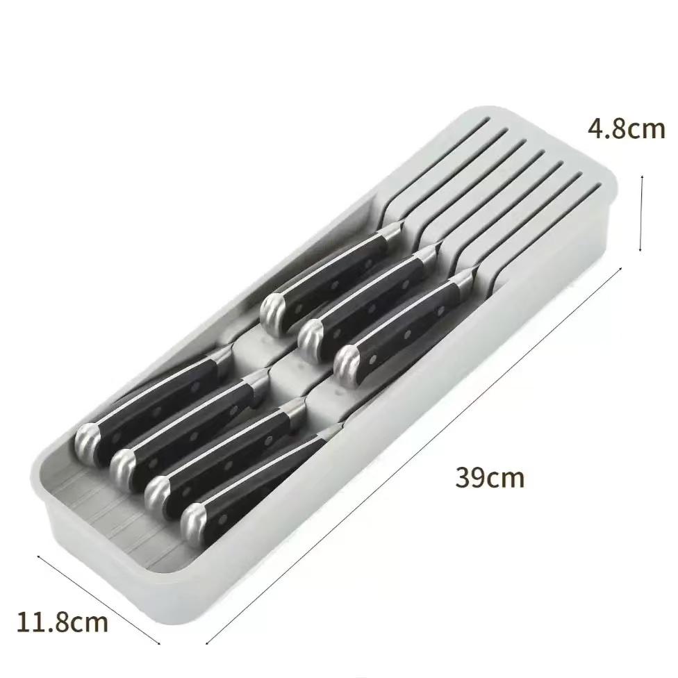 Kitchen Accessories Expandable Tableware Drawer Storage Organizer Tray Plastic Tableware Tray Tableware Tool Organizer