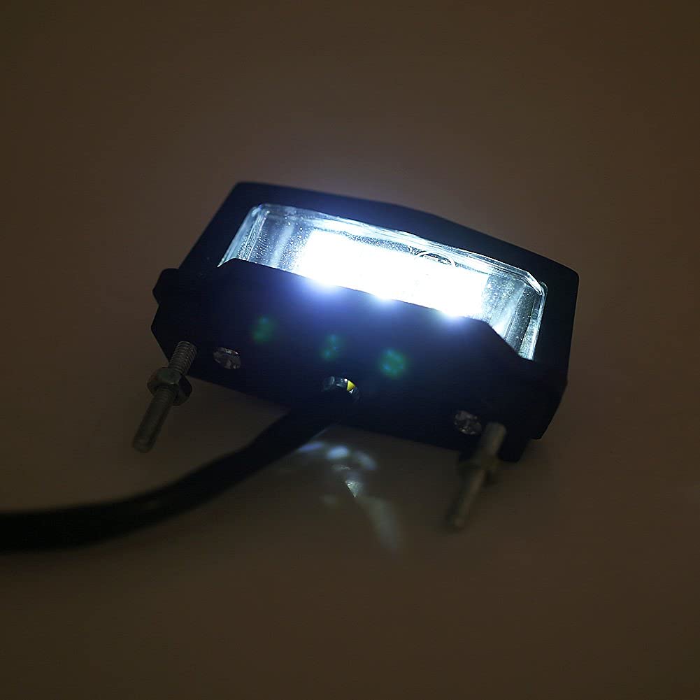 License Plate Lamp Motorcycle - Qiilu License Plate Light License Plate Lamp White Universal