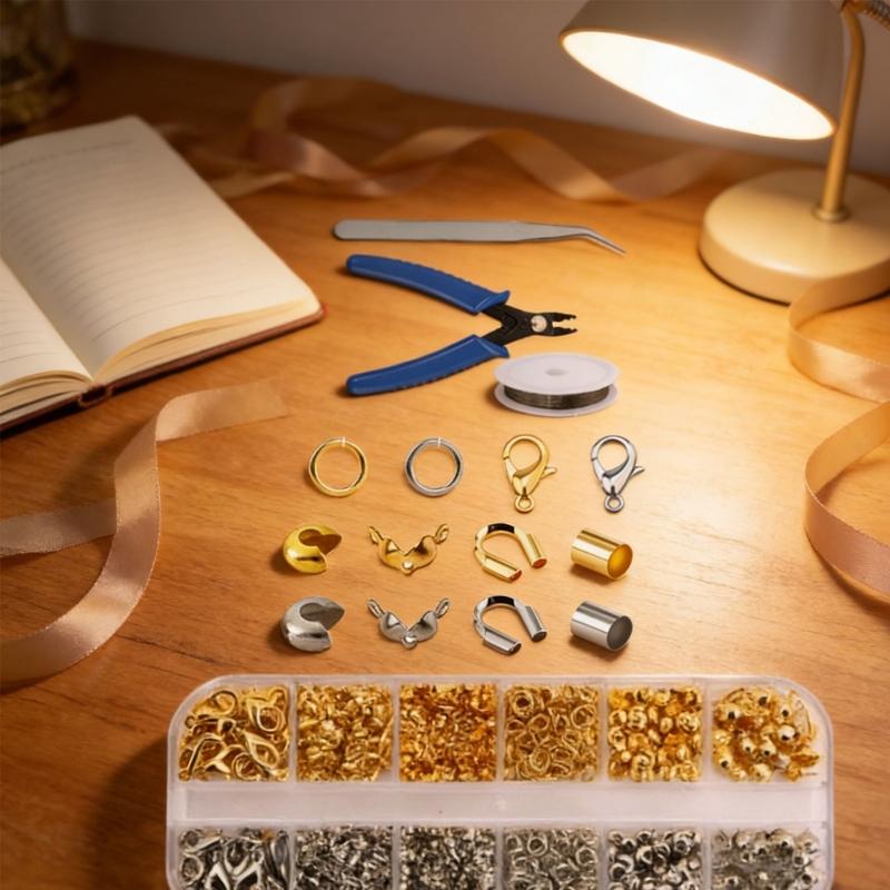 Double Size Metal Bead Positioning Kit Delicate Earring Making Supplies For Necklace Bracelet Earring Crafting