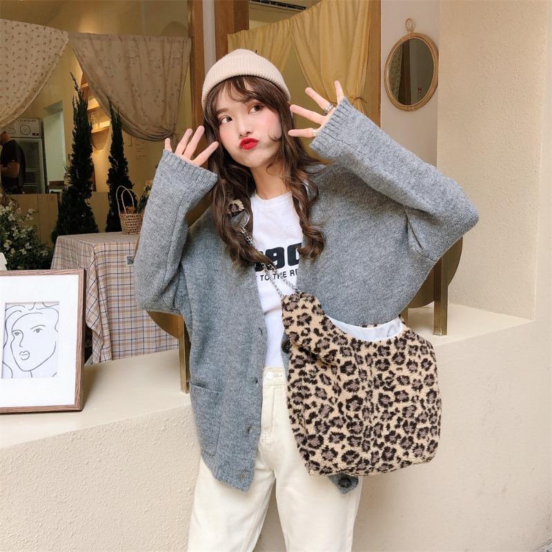 11 Winter woolen plaid shoulder bag trendy college style versatile underarm bag large capacity handbag