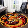 1pc Dragon Chair Carpet for Office, Round Non Slip Durable Large Size Office Carpet, Suitable for Office