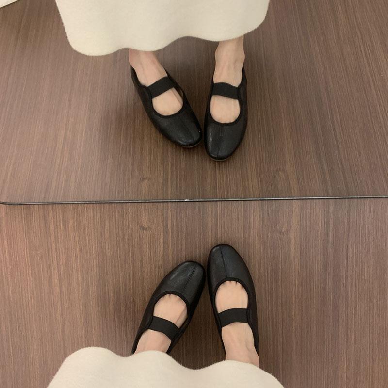Fashion Fashion Elastic Band Women Flats Mary Janes Shoes Soft Female Shallow Footwear Round Toe Ladies Flats Slip On Shoes  lady