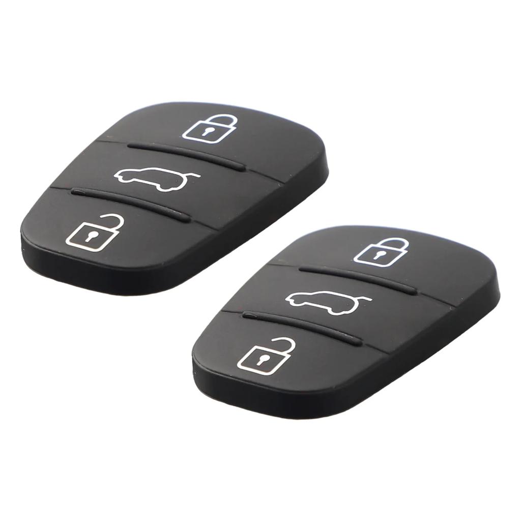 2x Remote Car 3 Buttons Key Fobs Case Rubber Shell Black For Hyundber Shell Black For 30ber Shell Black For Ber Shell Black For