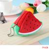 Cute Plush Fruit Watermelon Coin Purse Coin Pocket Red Envelope Headset Data Cable Storage Bag