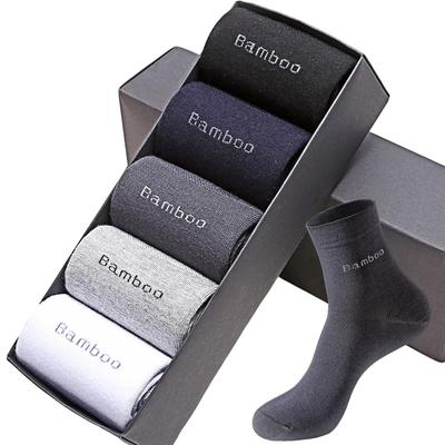 5 Paar Männer Bambusfaser Socken Männer Atmungsaktive Kompressionssocken Business Casual Socken Mann Größe 38-45
