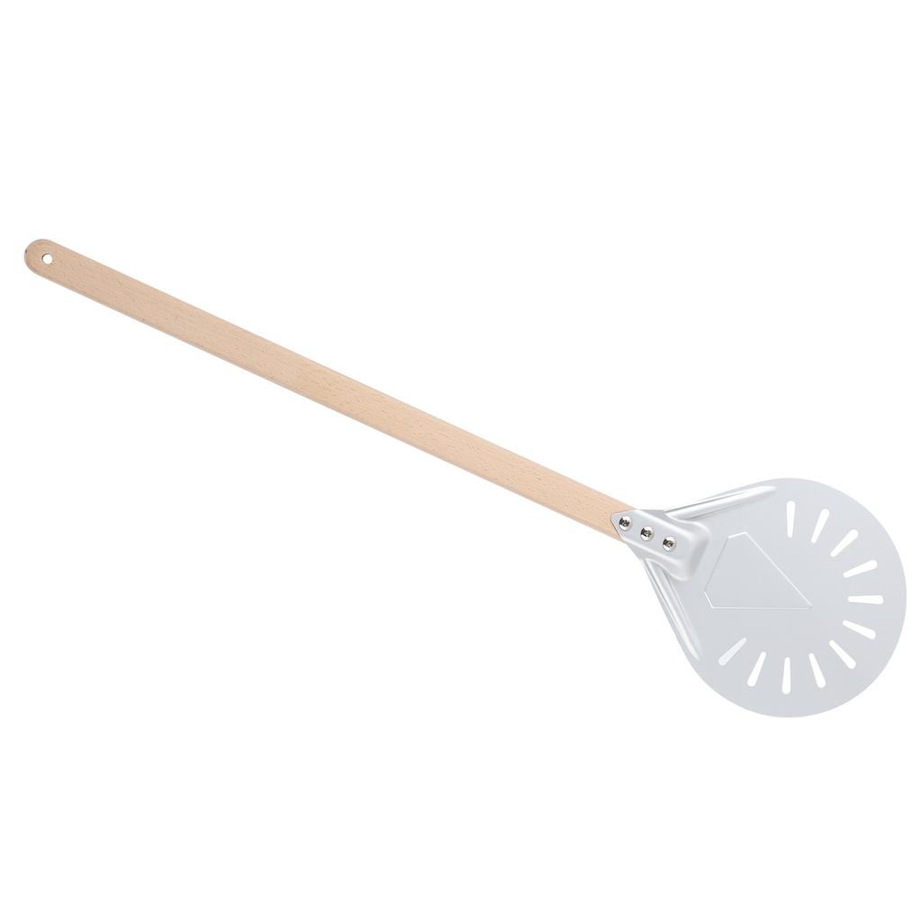 Pizza Shovel with 60cm Removable Wood Handle NonSlip Round Pizza Spatula Kitchen Utensils(8in )