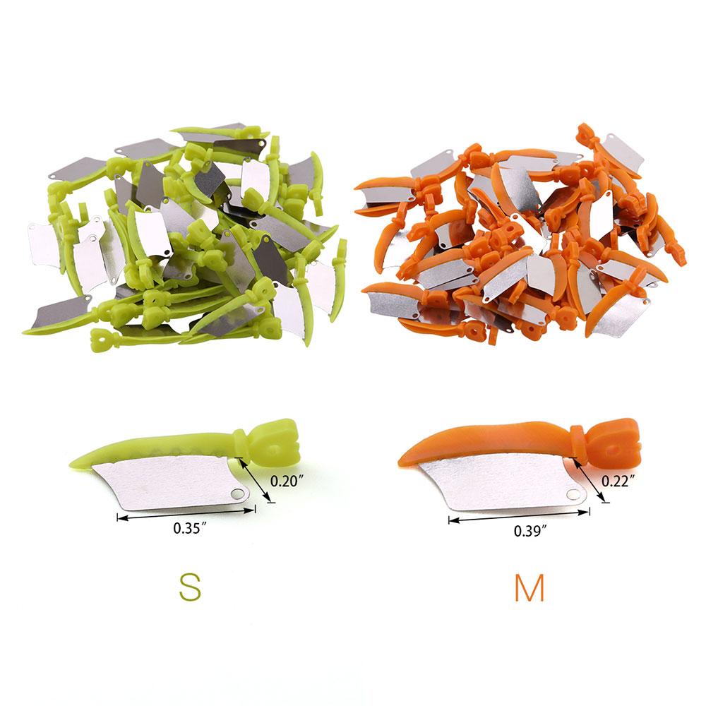 50Pcs/Box Dental Prime Teeth Interproximal Plastic Wedge Guard With Metal Protection Steel Matrix Dentist Equipment Tools
