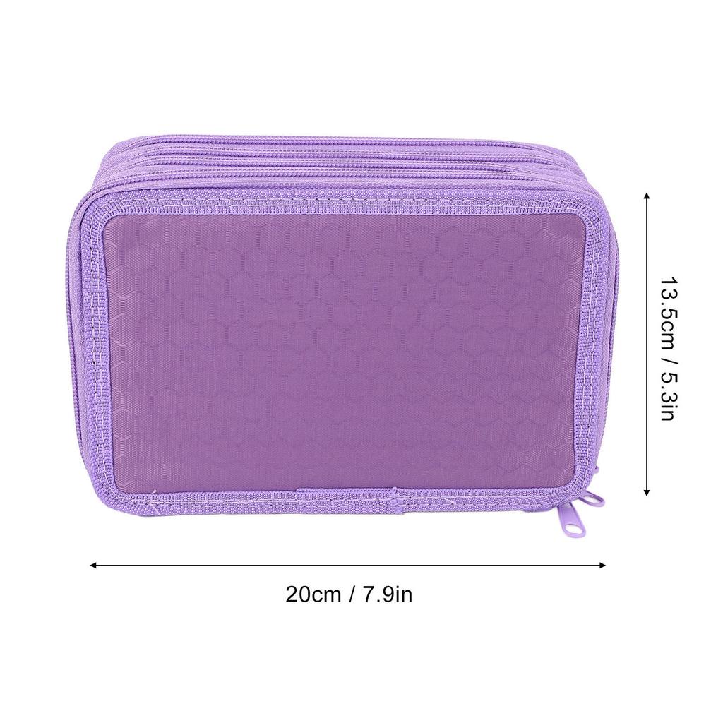 Oxford Pencil Case Wearable Cloth Pure Color Pouch 72 Slots Organizer 4 Compartments Portable Watercolor Brushes Wrap Bag