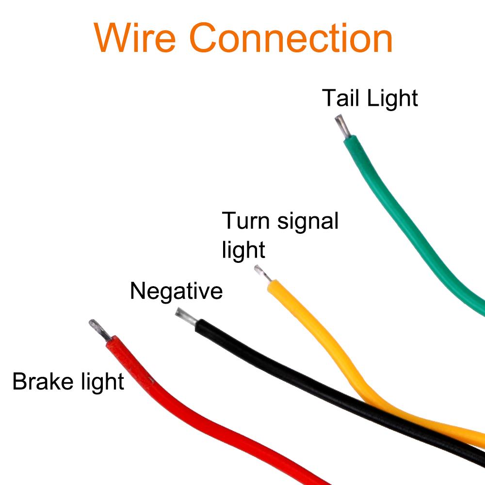 Stop Lamp Taillight Turn Signal Indicator LED Tail Light Rear Brake Light 2PCS 12-80V