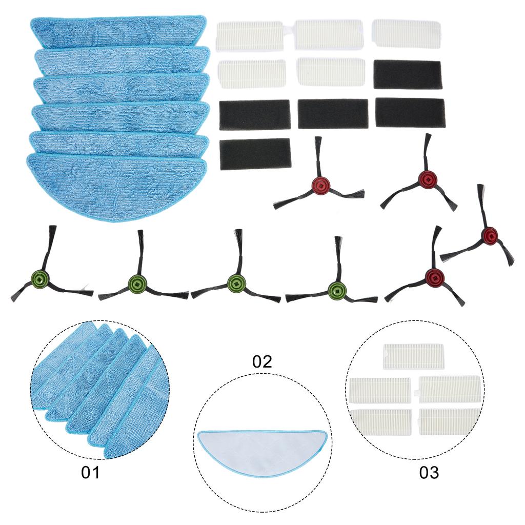 1 Set For Conga Pet Vital For Conga Max For X-Treme Brush Filter Mop Cloth Kits Vacuum Cleaner Accessories Replacement Parts