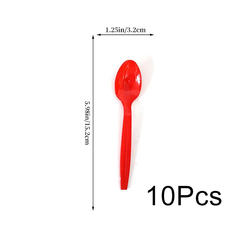 10Pcs/Set Disposable Tableware Set Spoon Fork Happy New Year Merry Christmas Party Supplies Paper Plates X-mas Party Decorations