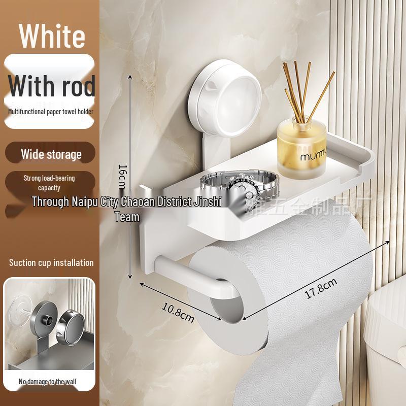 Wandmontierter Toilettenpapierhalter ohne Bohren für Badezimmer und Waschraum zur Aufbewahrung von Taschentüchern