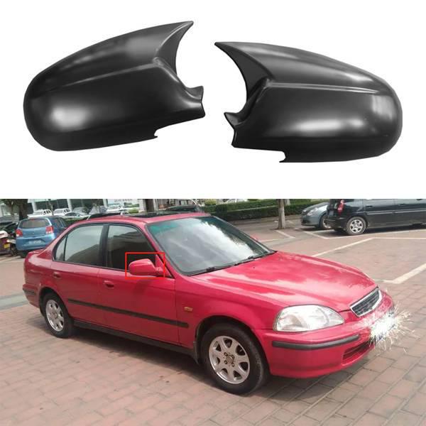 Pair of Rearview Mirror Covers for 96-01 Honda Civic Horn