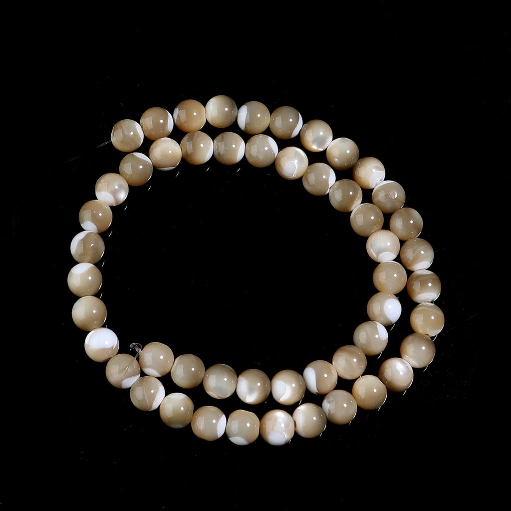 3 4 6 8 10mm Natural Shell Beads Mother of Pearl Trochus Shell Round Loose Beads For Jewelry Making DIY Necklace Accessories