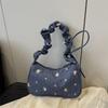 Sweet Japanese Style Cotton Crescent Bag Fashionable Women's Shoulder Handbag Casual Tote KTB