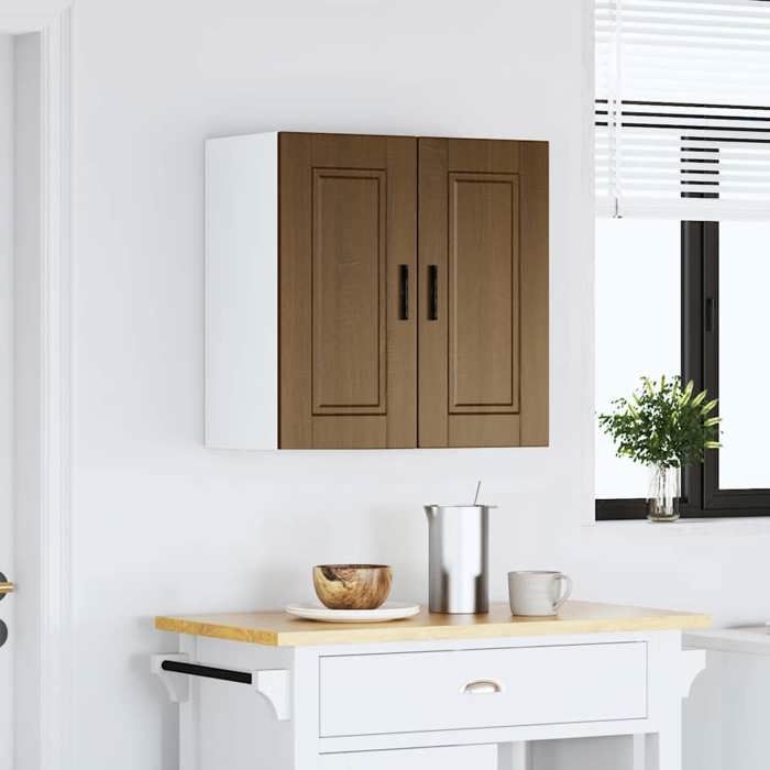 VidaXL Porto Kitchen Wall Cabinet Brown Oak Engineered Wood 854064