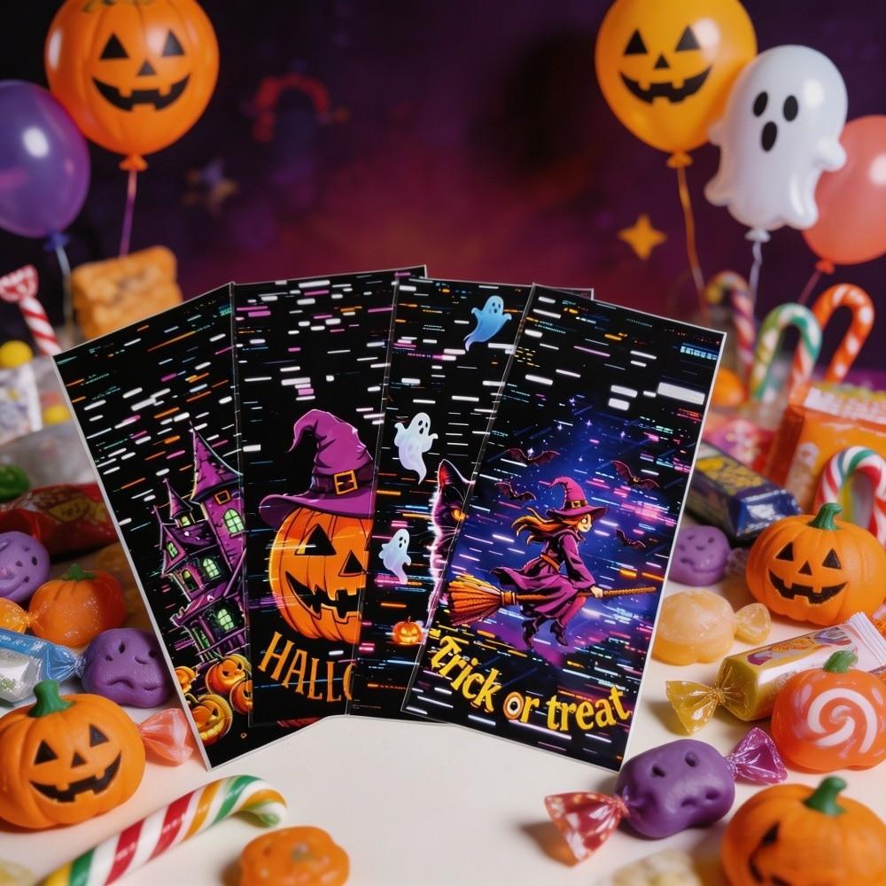 50pcs Reusable Snacks Candy Biscuit Bag Cute Drawstring Bag Halloween Candy Bag Home Decoration