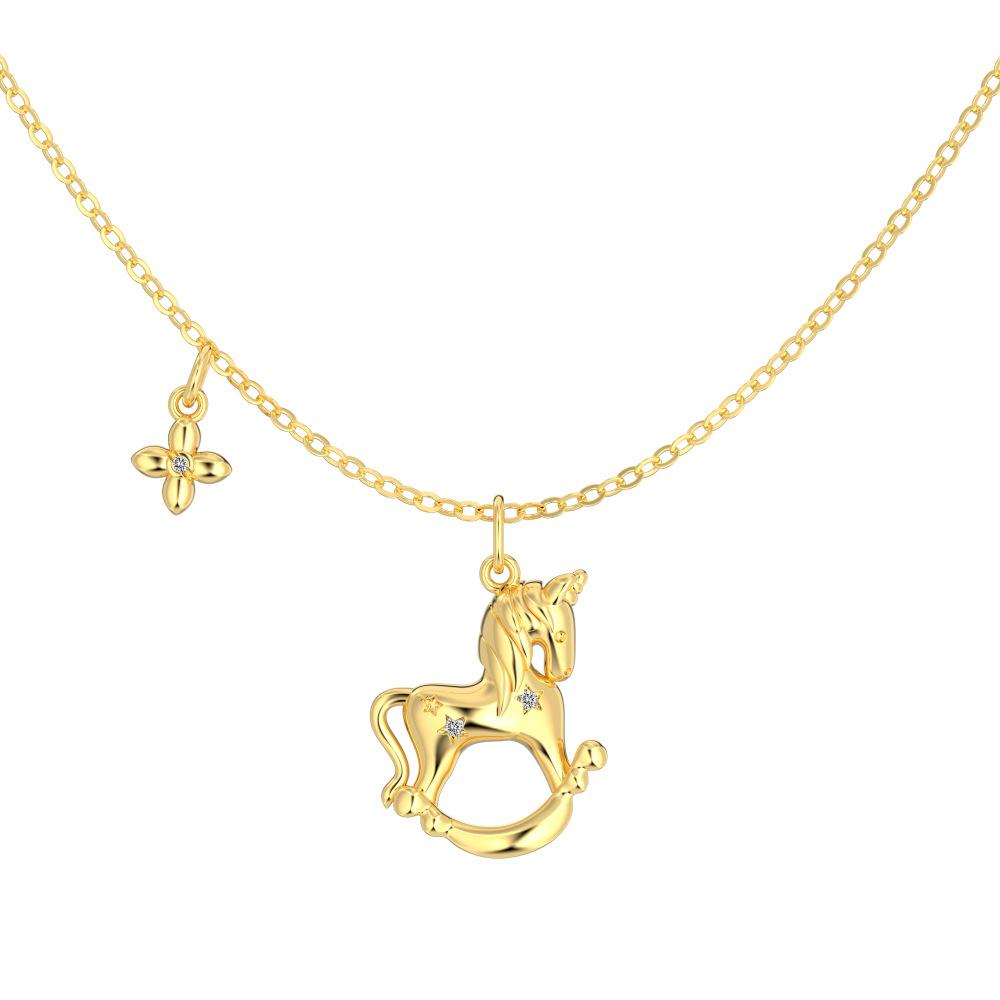 

Women s Carousel S925 Sterling Silver Clavicle Necklace: Exquisite, Versatile, Light Luxury for Daily Wear. S925 Silver