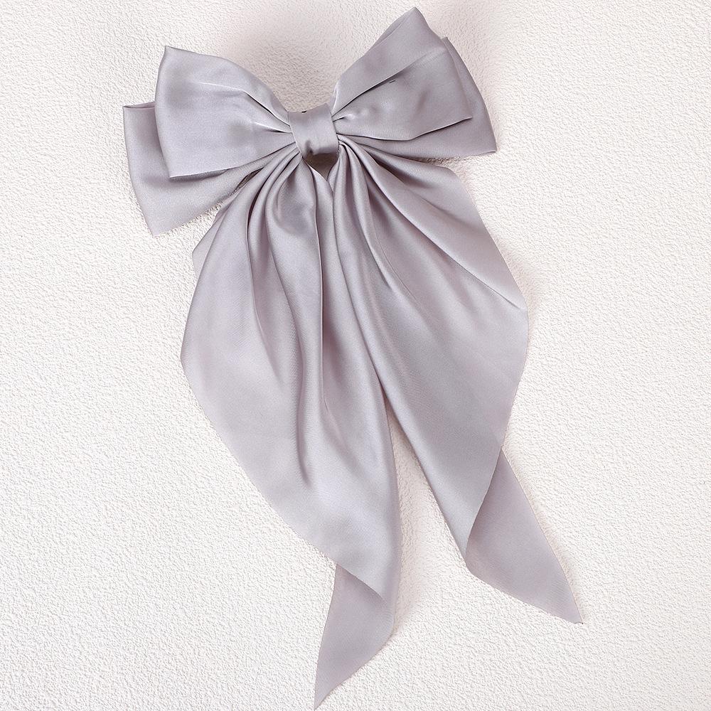 Solid Color Large Bow Hairpin Jk Ponytail Clip Lolita College Style Japanese Girl Hair Accessories 5012