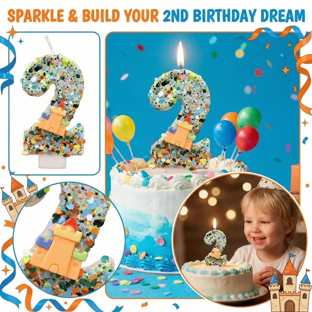Fashion Cartoon Creative Birthday Candles Party Digital Candles
