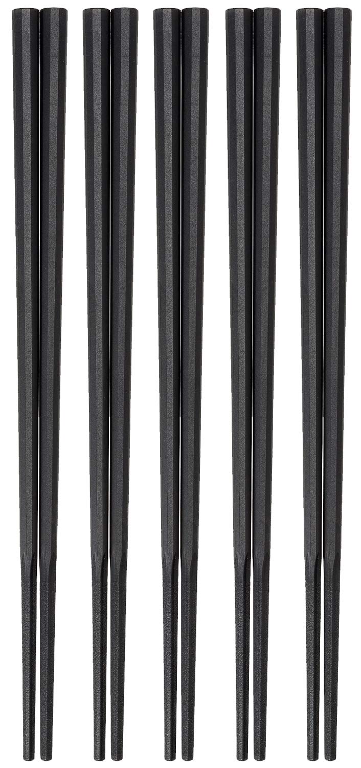 

Akebono Sangyo Decagonal Noodle Set of Made in Chopsticks, Black, 23cm, 5, Japan, GM-4004 чёрный