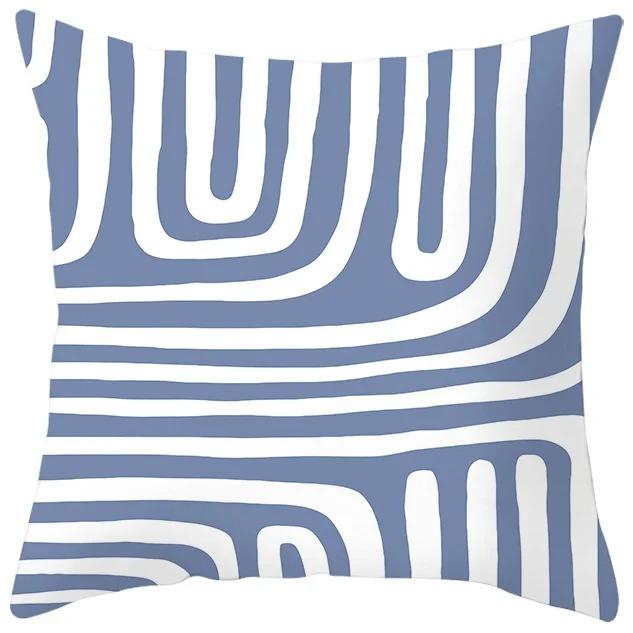 Blue Purple Abstract Geometric Study Pillowcase Office Living Room Home Pillowcase Car Ornaments