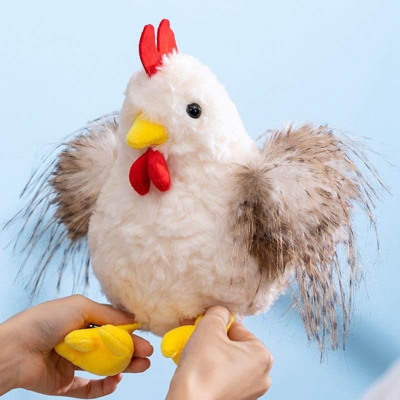 Chicken Yellow Stuffed Animal With Short Plush Toys For Children Gift And Cuddle