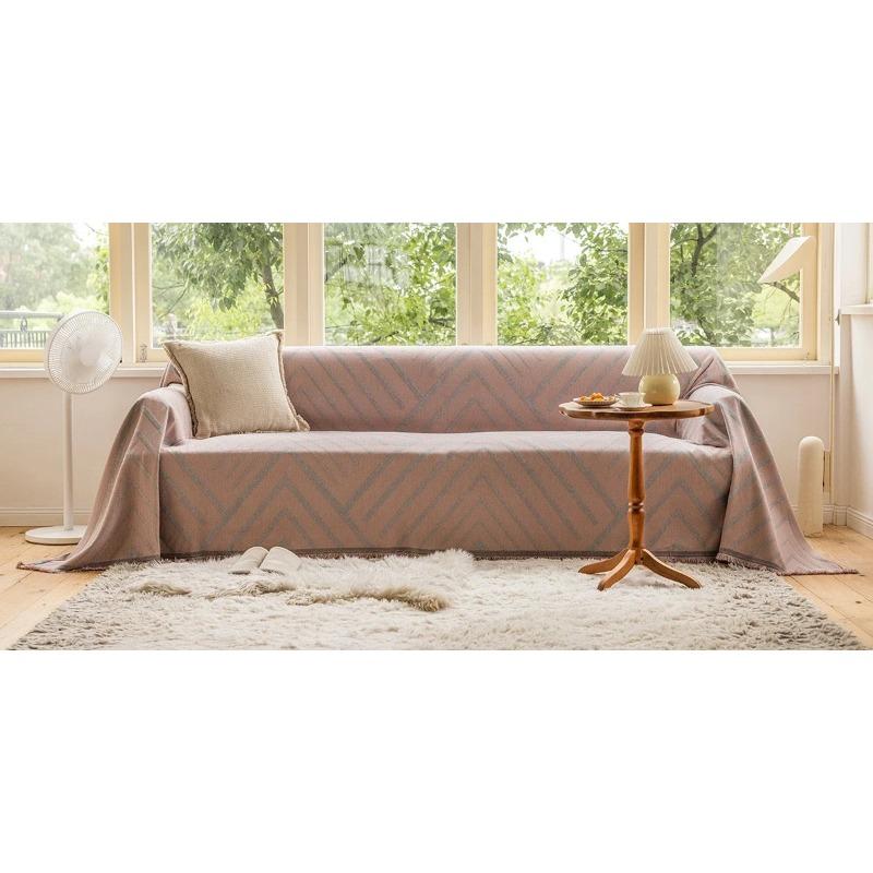 Slipcover Multi Functional Sofa Towel Cover Geometric Thick Double-sided Tablecloth Sofa Covers for Living Room