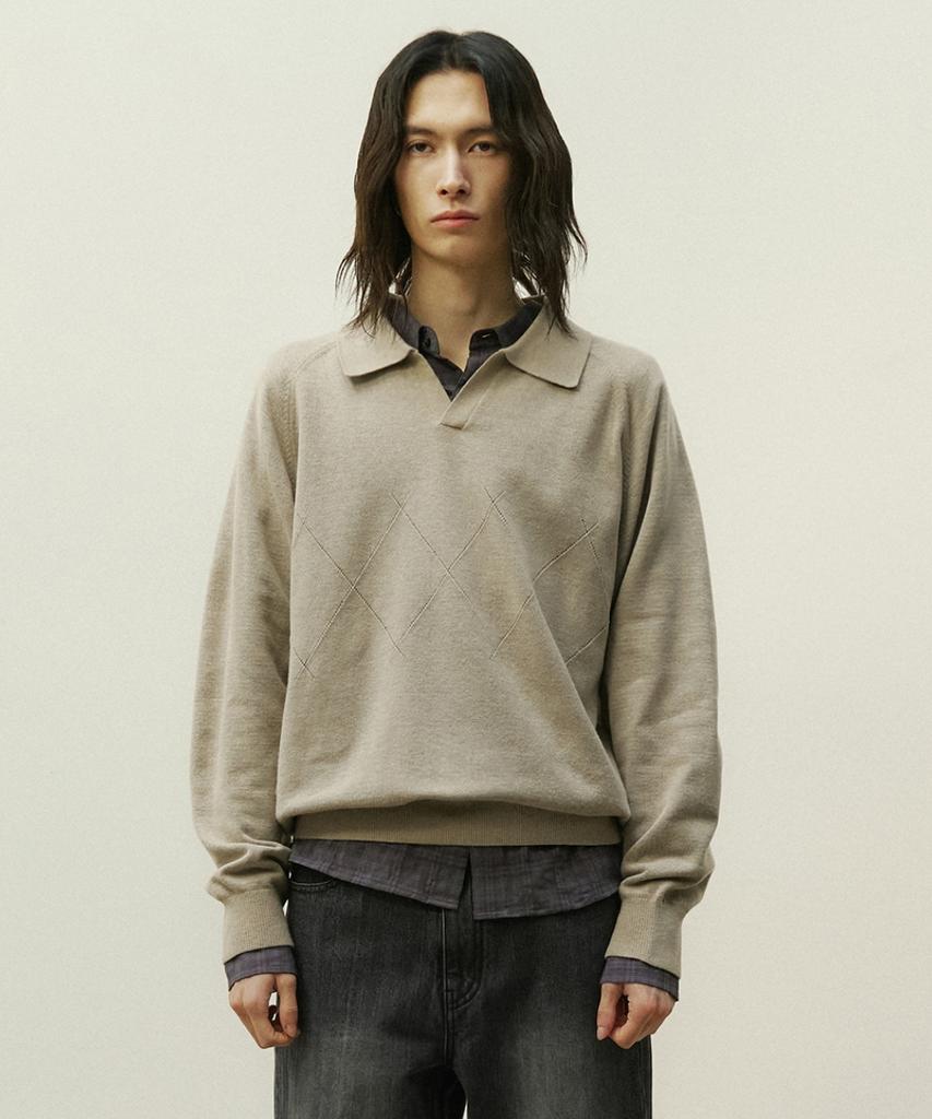 MINAV Raffine Soft Collar Knit [Mocha]