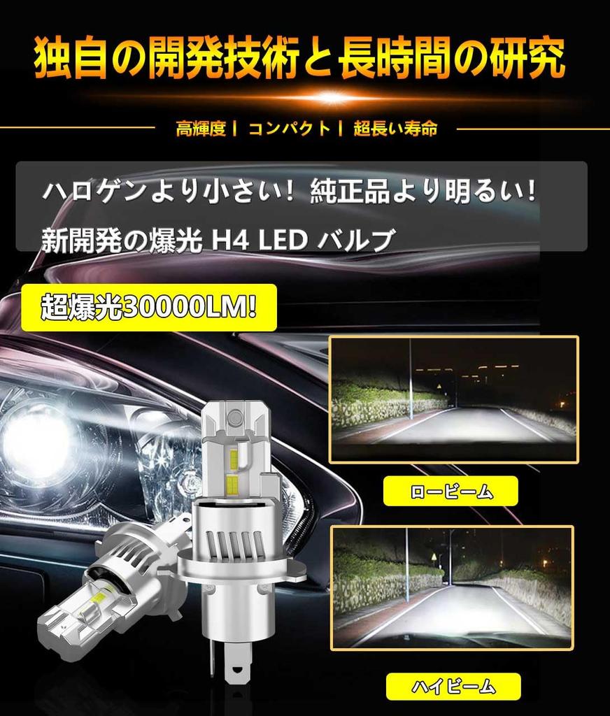 WENLE Super Explosive H4 LED Headlight, Bulb, Hi/Lo Switching, Compatible with New Car Inspections,