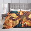 Cool Dragon Charizard Cartoon Blanket Velvet Air Conditioning Poke-Mon Portable Soft Throw Blanket for Bedding Couch Rug Piece