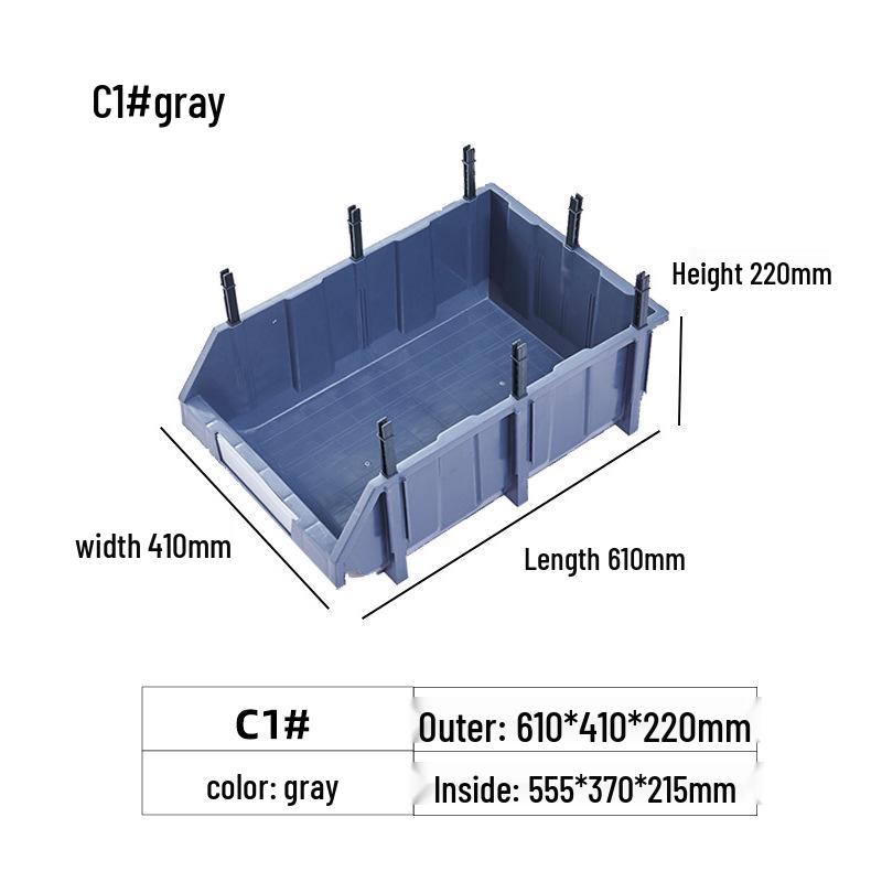 Modulare Kunststoffteile- und Werkzeugaufbewahrungsbox mit schräger Öffnung