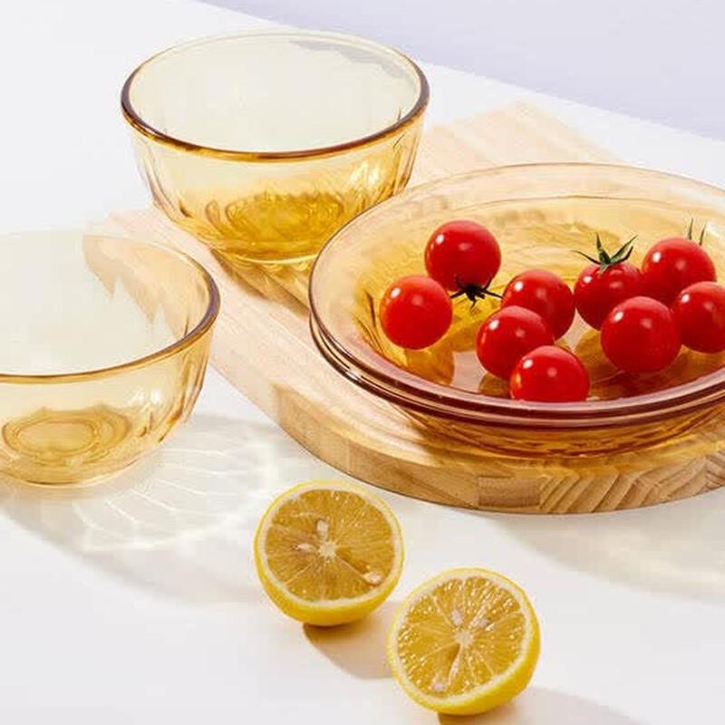 

LOCK & LOCK Crystal Amber 2-Piece High Borosilicate Glass Dinnerware Set